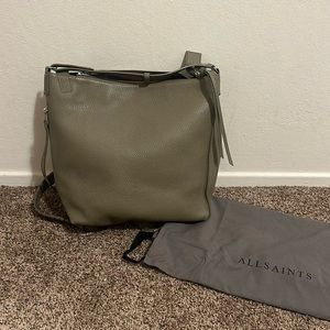 Authentic All Saints small Kita backpack and dustbag